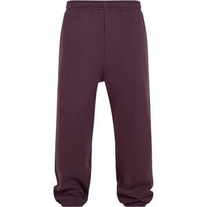 Build Your Brand Mens Fluffy Sweatpants / Plum Purple